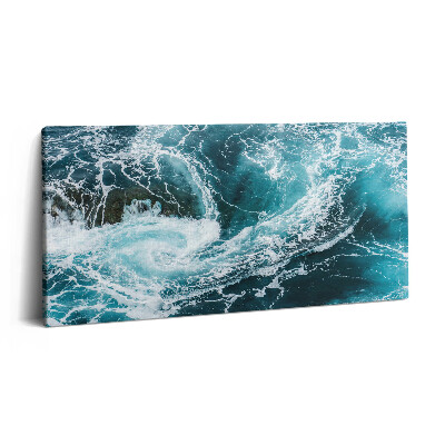 Imprimare tablou canvas 120x60 Valuri spumoase învolburate