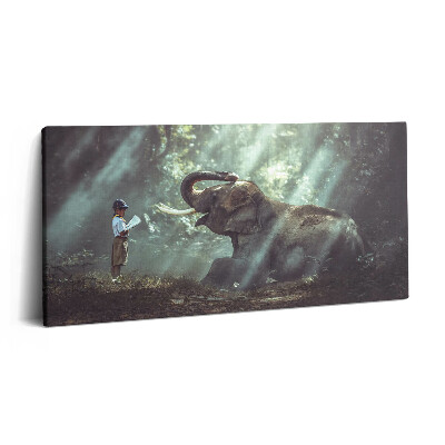 Imprimare tablou canvas 120x60 Băiat cu o carte