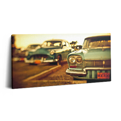 Imprimare tablou canvas 120x60 Mașini vechi - colecție de mașini