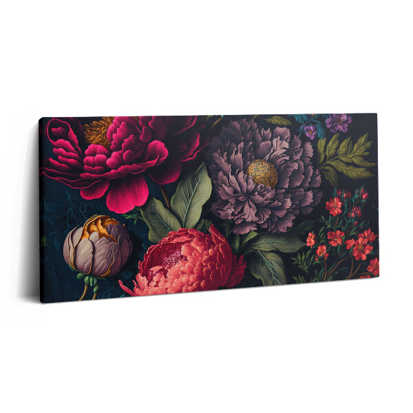 Imprimare tablou canvas 120x60 Buchet de flori botanice vintage