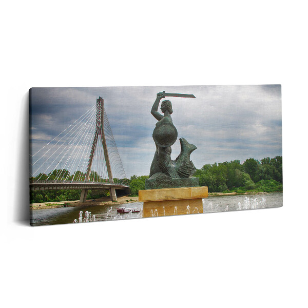 Imprimare tablou canvas 120x60 Monumentul Sirenei din Varșovia