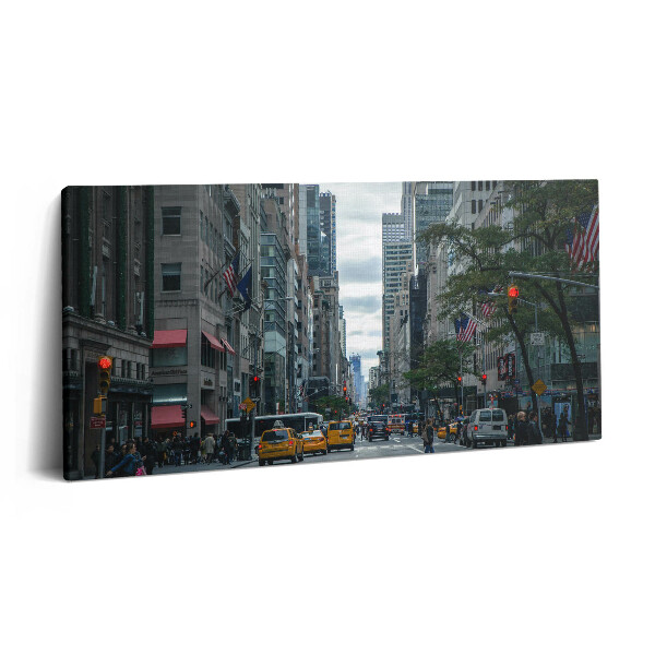 Imprimare tablou canvas 120x60 Taxi stradal din New York