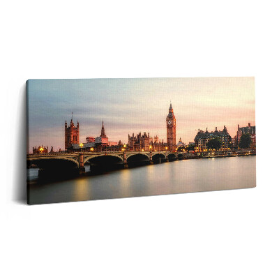Imprimare tablou canvas 120x60 Panorama Big Ben din Londra