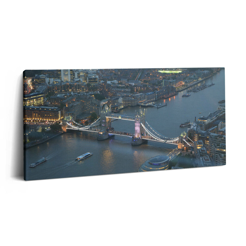 Imprimare tablou canvas 120x60 Tower Bridge în Londra noaptea