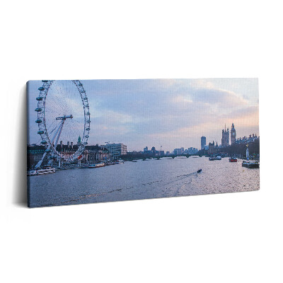 Imprimare tablou canvas 120x60 Panorama orașului London Eye