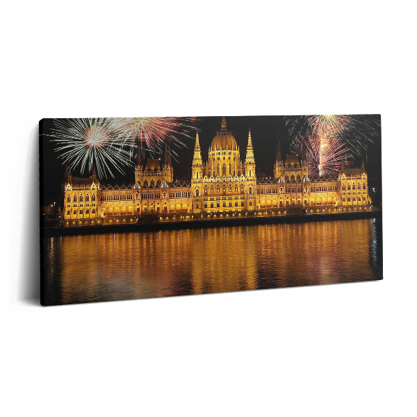 Imprimare tablou canvas 120x60 Clădirea Parlamentului Ungar