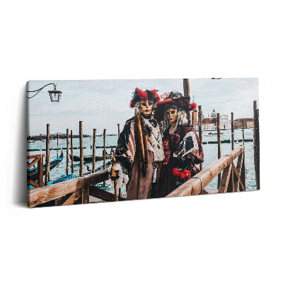 Imprimare tablou canvas 120x60 Carnavalul din Veneția