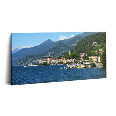 Imprimare tablou canvas 120x60 Peisajul montan al Lacului Garda