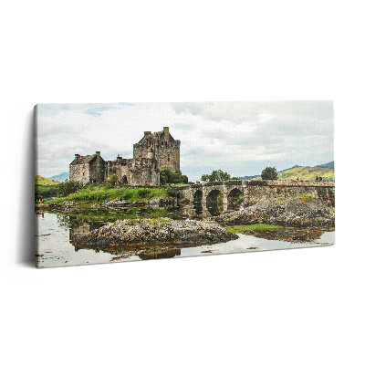 Imprimare tablou canvas 120x60 Castelul Eilean Donan din Scoția