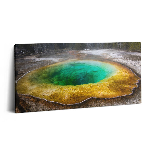 Imprimare tablou canvas 120x60 Izvoarele termale Yellowstone