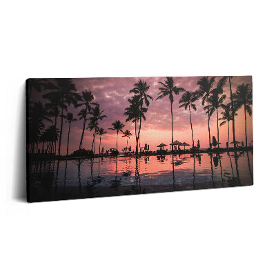 Imprimare tablou canvas 120x60 Palmieri hawaieni