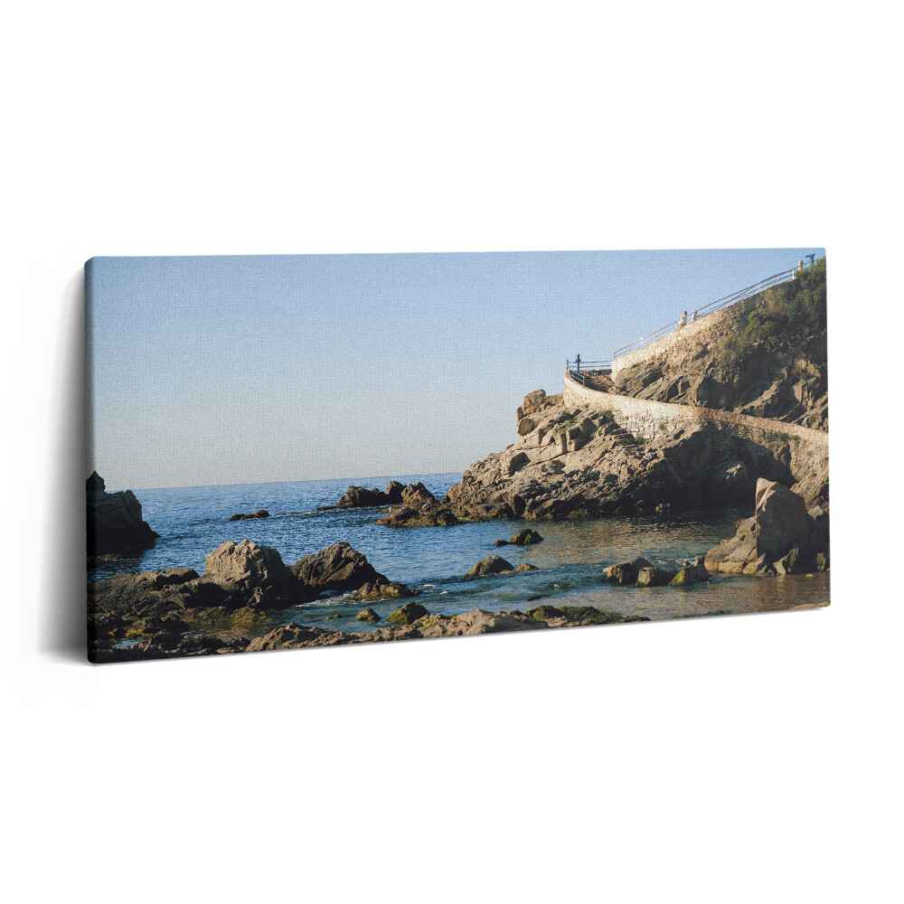 Imprimare tablou canvas 120x60 Plaja de pe Costa Brava