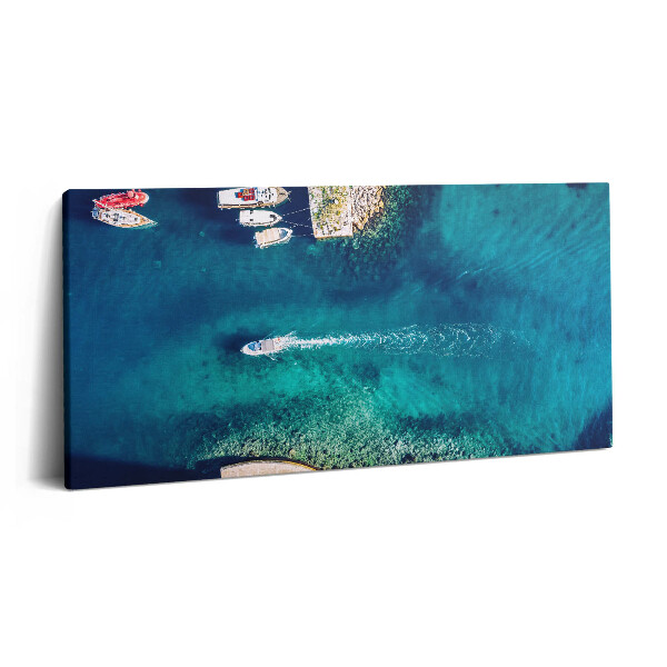 Imprimare tablou canvas 120x60 Bărci pe mare