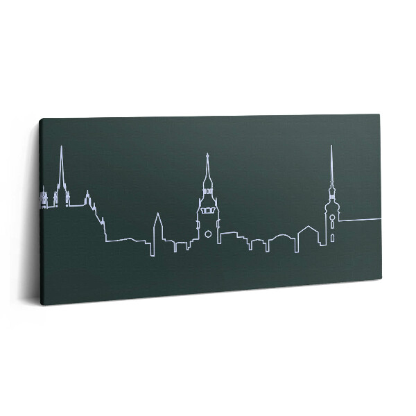 Imprimare tablou canvas 120x60 Desenarea liniei orașului Brno