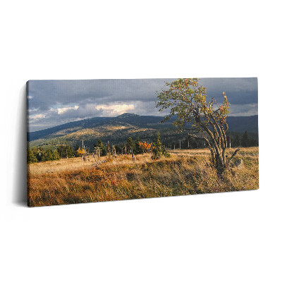 Imprimare tablou canvas 120x60 Karkonosze în toamnă