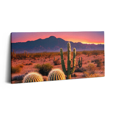 Imprimare tablou canvas 120x60 Apus de soare în deșert
