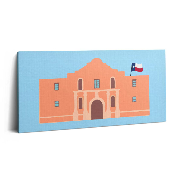Imprimare tablou canvas 120x60 Monumentul Alamo din Texas