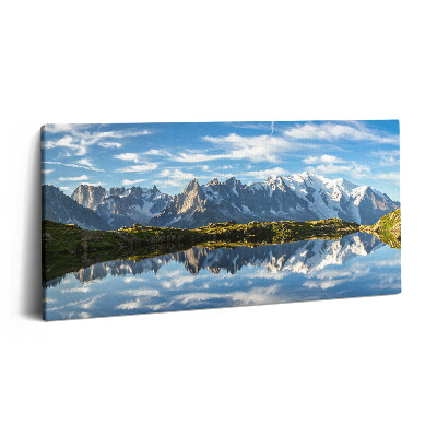 Imprimare tablou canvas 120x60 Alpii francezi din Valea Chamonix