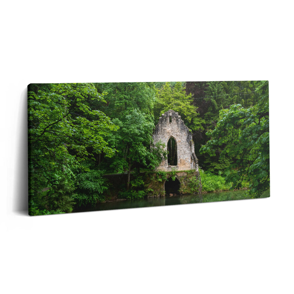 Imprimare tablou canvas 120x60 Ruinele vechii capele din Chamonix, Franța