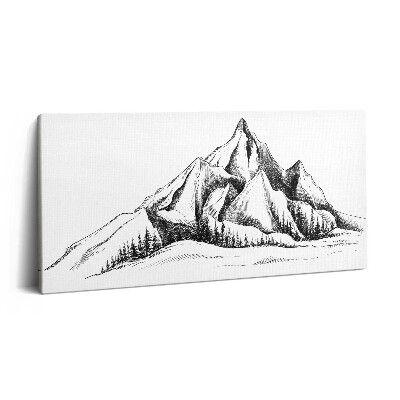 Imprimare tablou canvas 120x60 Desen de munte