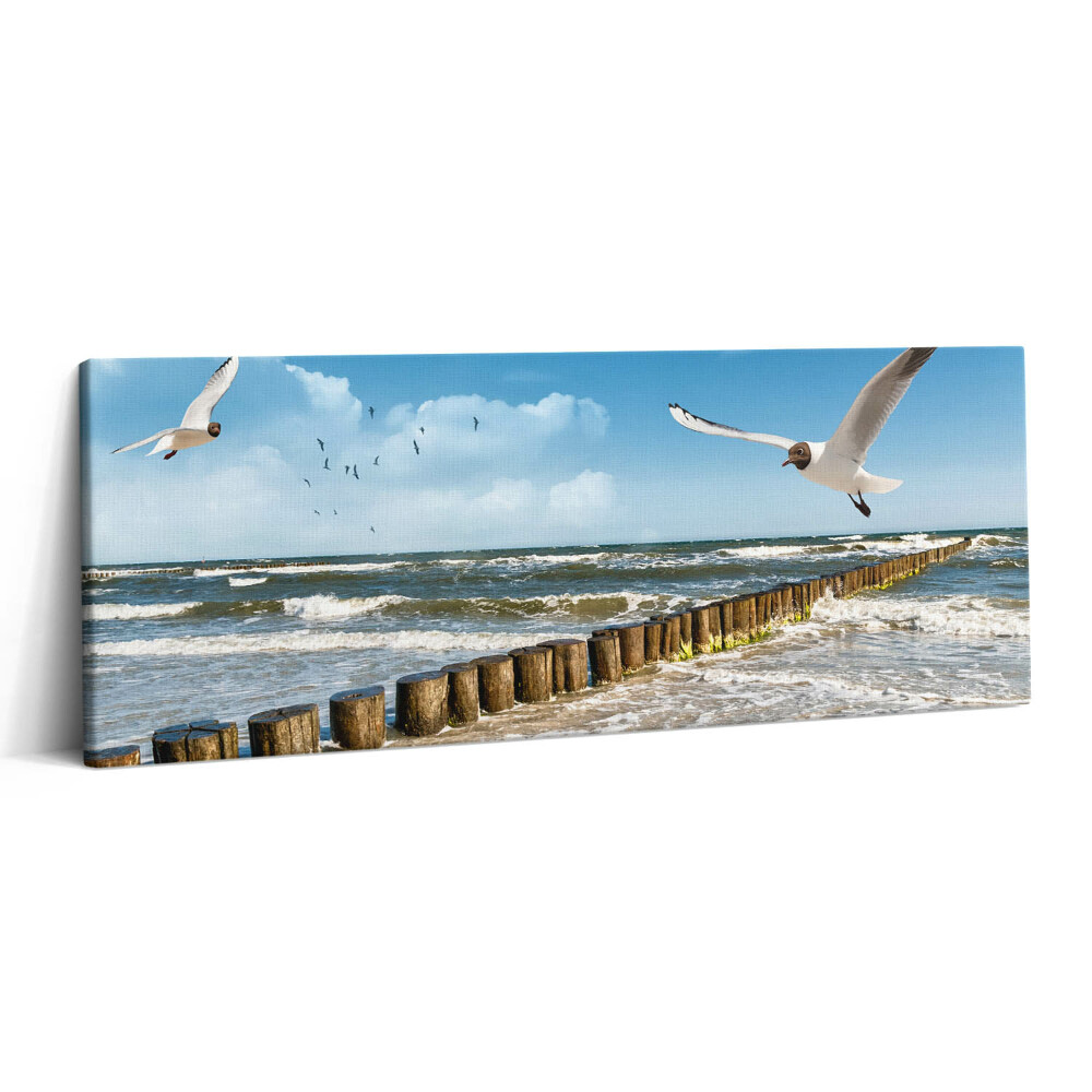 Print pe canvas 125x50 O pasăre peste mare