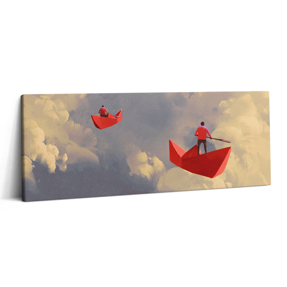 Print pe canvas 125x50 Călătorii pe nave de hârtie
