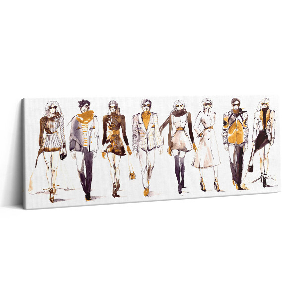 Print pe canvas 125x50 Ilustrație pentru prezentarea de modă pentru femei și bărbați