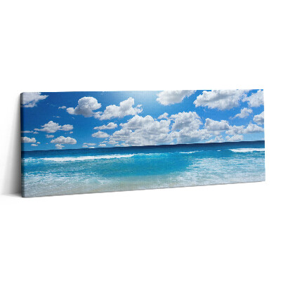 Print pe canvas 125x50 Plajă mare și orizont