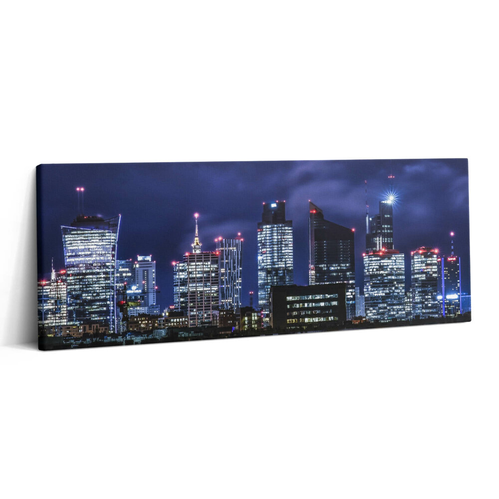 Print pe canvas 125x50 Clădirile orașului noaptea