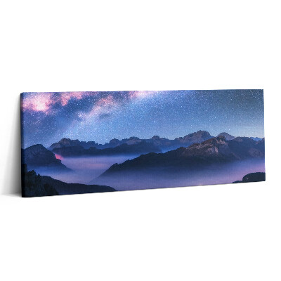 Print pe canvas 125x50 Cer înstelat peste munți