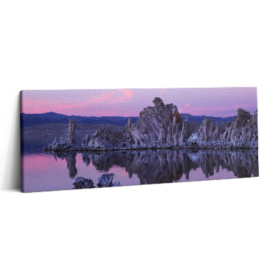 Print pe canvas 125x50 Reflexia rocilor în apă
