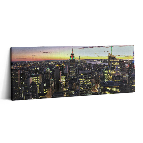 Print pe canvas 125x50 Oraș la apus