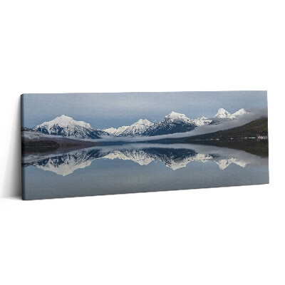 Print pe canvas 125x50 Reflexia munților în lac