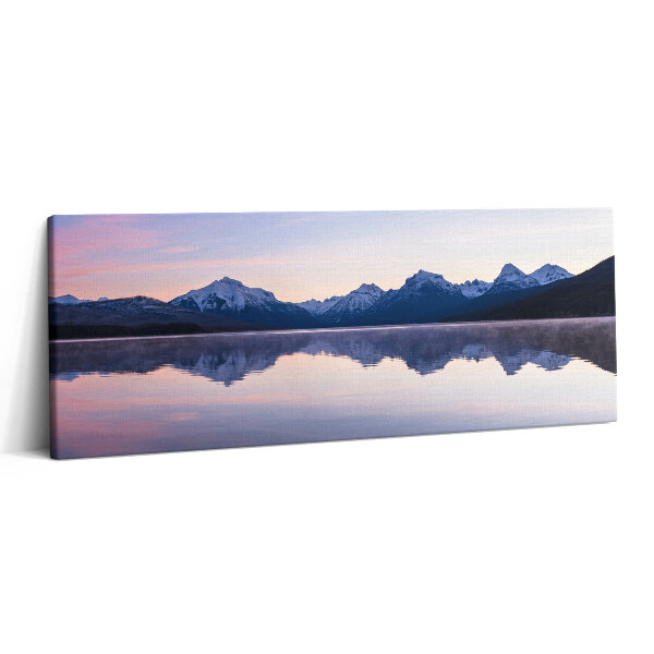 Print pe canvas 125x50 Reflexia munților în apă