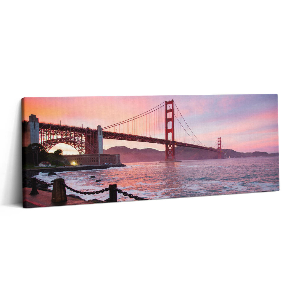 Print pe canvas 125x50 Vedere a podului Golden Gate