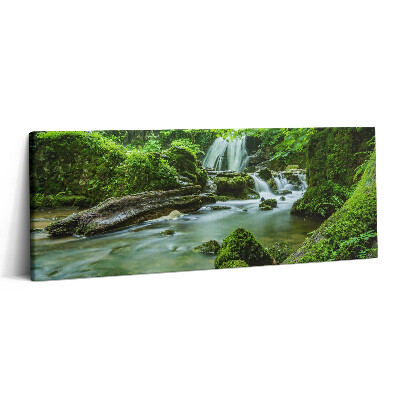 Print pe canvas 125x50 Cascadă în jungla sălbatică