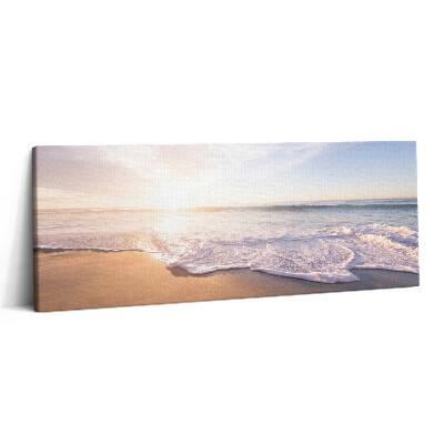 Print pe canvas 125x50 Răsărit de soare peste plajă și mare