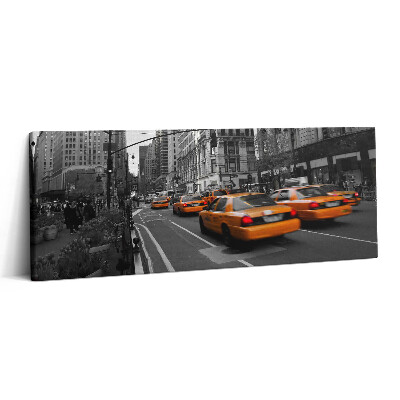 Print pe canvas 125x50 Traficul de taxiuri pe Bulevardul Manhattan