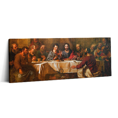 Print pe canvas 125x50 Cina cea de Taină a Apostolilor Iisus