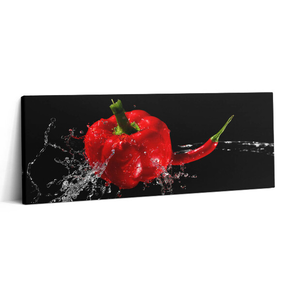 Print pe canvas 125x50 Ardei roșu în apă