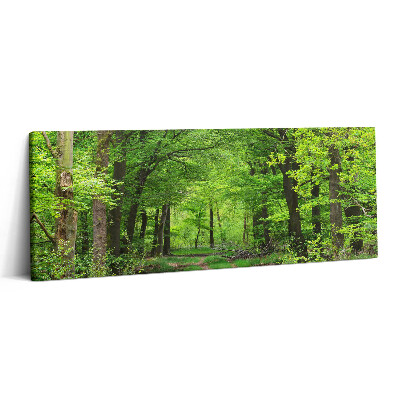 Print pe canvas 125x50 Drum forestier sub copaci