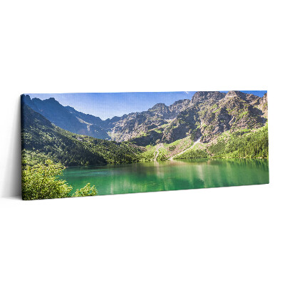 Print pe canvas 125x50 Pădure și natură în munții lacului