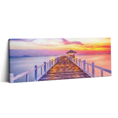 Print pe canvas 125x50 Podul împădurit din port