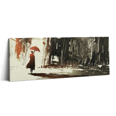 Print pe canvas 125x50 Femeie pictată cu umbrelă