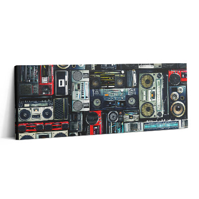 Print pe canvas 125x50 Muzică - Boombox vintage