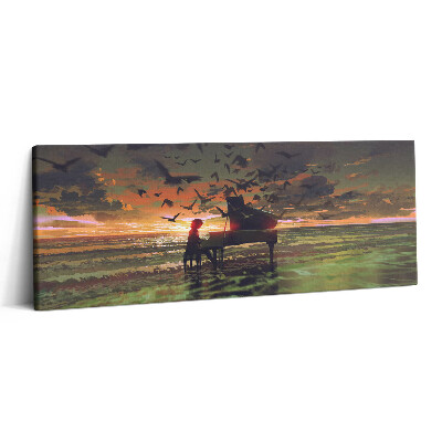 Print pe canvas 125x50 Concert pe plajă