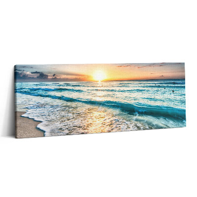Print pe canvas 125x50 Plajă cu nisip de mare