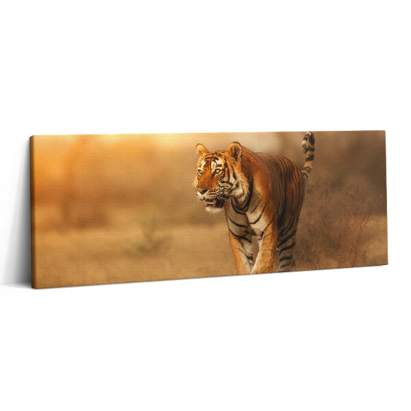 Print pe canvas 125x50 Tigru sălbatic la vânătoare