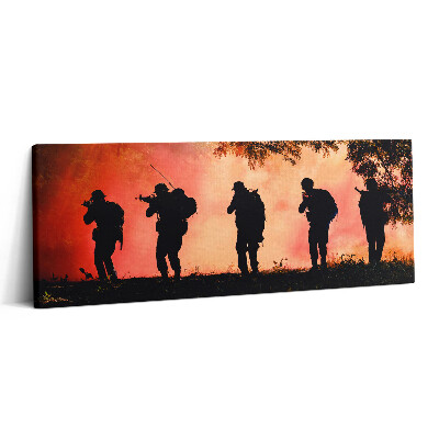 Print pe canvas 125x50 Soldați pe câmpul de luptă