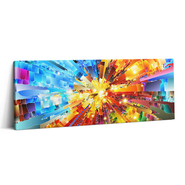 Print pe canvas 125x50 Compoziție 3D cu culori saturate
